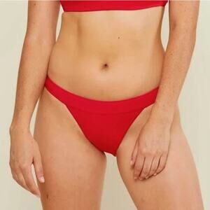 Andie Swim Womens The Banded Cheeky Bottom Swimwear Cherry Red Plus Size XXXL